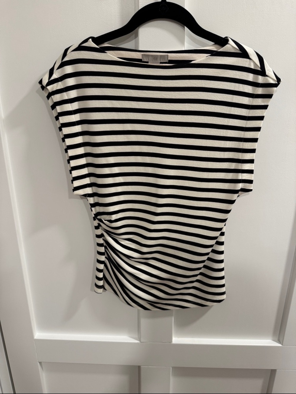 NWOT H&M Black & White Striped Women's Top